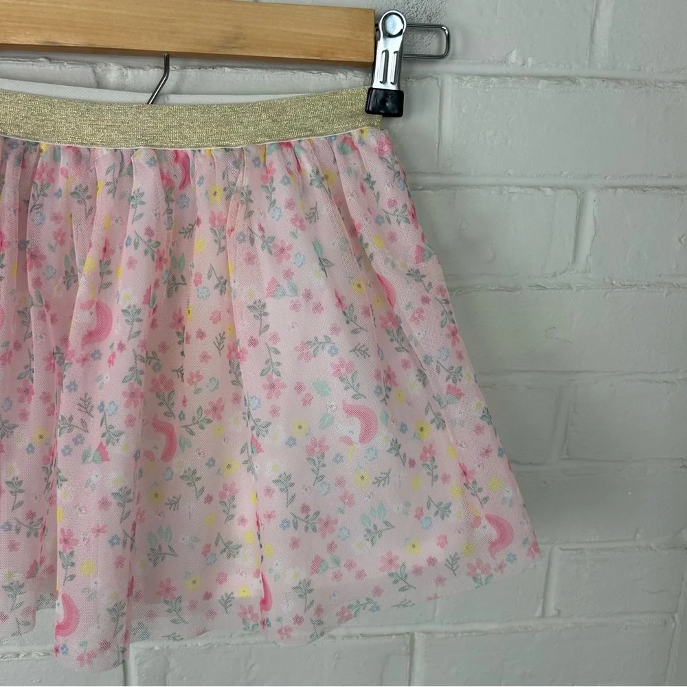 Carter’s Girls Floral Unicorn Tulle Tutu Skirt Size 6/6X